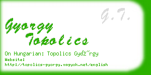 gyorgy topolics business card